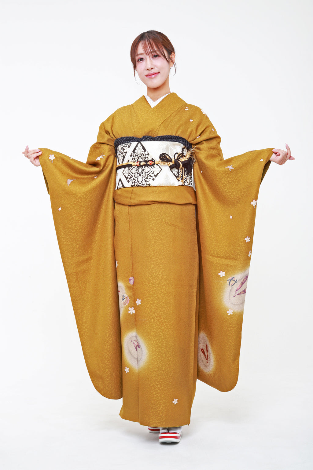 振袖セット 芥子 ぽっくり シンプル