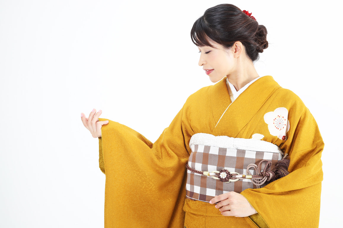 振袖 芥子柄 梅柄 - 